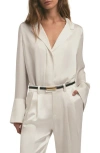 Favorite Daughter The Lily Button-up Shirt In Ivory