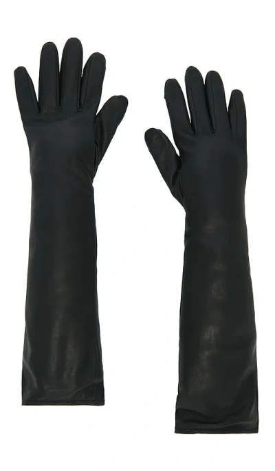 Favorite Daughter The Long Lines Leather Gloves In Black