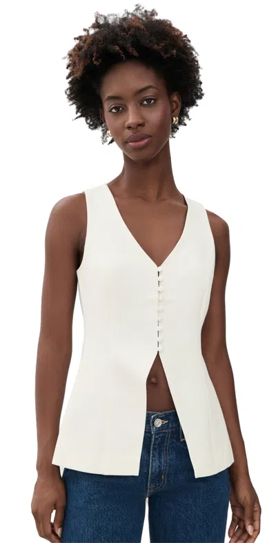 Favorite Daughter The Longline Vest Pearl In White