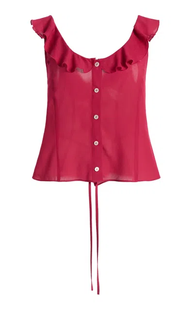 Favorite Daughter The Love Note Ruffled Top In Multi