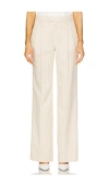 Favorite Daughter The Low Favorite Pant In Warm Sand Pinstripe