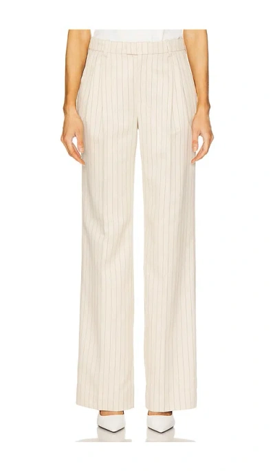 Favorite Daughter The Low Favorite Pant In Warm Sand Pinstripe
