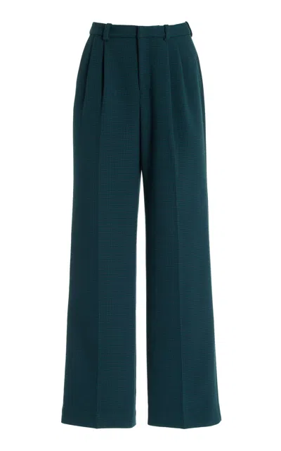 Favorite Daughter The Low Favorite Twill Straight-leg Pants In Juniper Houndstooth