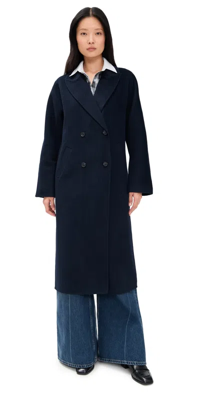 Favorite Daughter The Luca Coat Navy In Blue