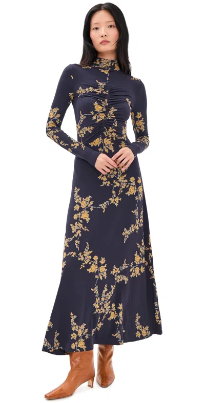 Favorite Daughter The Lucia Dress Navy Vine Floral