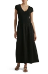Favorite Daughter The Madison Mixed Media Dress In Black