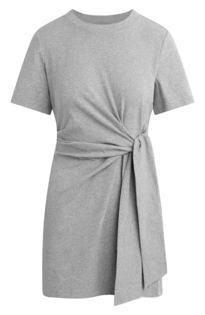Favorite Daughter The Maisie Stretch Cotton Jersey Tie Front Dress In Gray