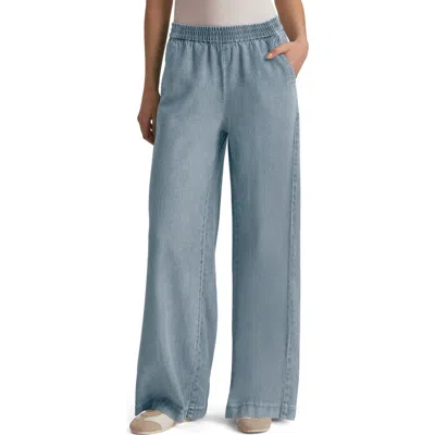Favorite Daughter The Malibu Wide Leg Jeans In Blue