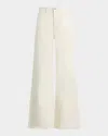 Favorite Daughter The Favorite High-waisted Pleated Pants In Gardenia