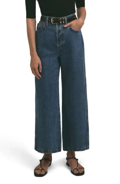 Favorite Daughter The Masha Super High Waist Crop Wide Leg Jeans In Montreal