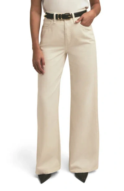 Favorite Daughter The Masha Super High Waist Wide Leg Jeans In Gardenia