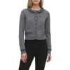 Favorite Daughter The Meet The Parents Ruffle Neck Wool Cardigan In Gray
