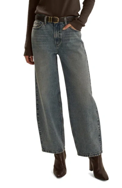 Favorite Daughter The Mercer Mid Rise Easy Straight Leg Jeans In Blue