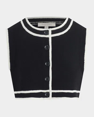 Favorite Daughter The Meredith Knit Crop Top In Black