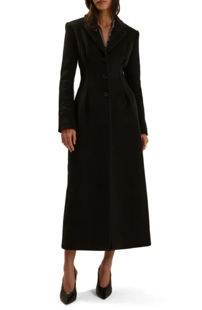Favorite Daughter The Metropolitan Wool & Cashmere Blend Coat In Black