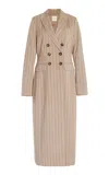 Favorite Daughter The Meyer Pinstriped Coat In Neutral