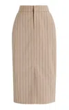 Favorite Daughter The Meyer Pinstriped Skirt In Neutral