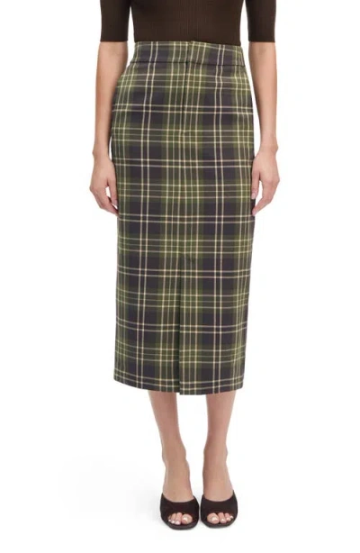 Favorite Daughter The Meyer Plaid Midi Skirt In Brown