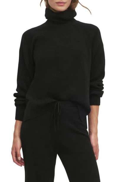 Favorite Daughter The Minimalist Cashmere Turtleneck Sweater In Black