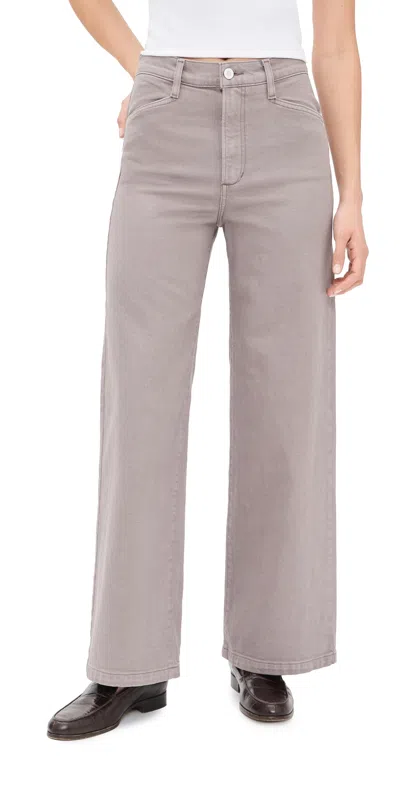 Favorite Daughter The Mischa High Rise Wide Leg Ankle Jeans Soft Taupe In Brown