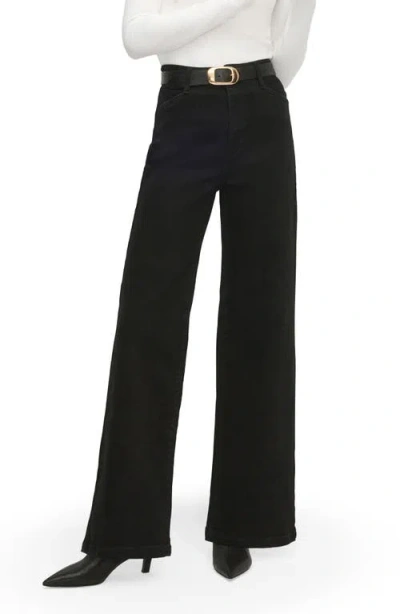Favorite Daughter The Mischa High Waist Wide Leg Jeans In Black
