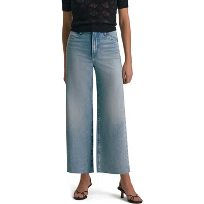 Favorite Daughter The Mischa Raw Hem Super High Waist Wide Leg Jeans