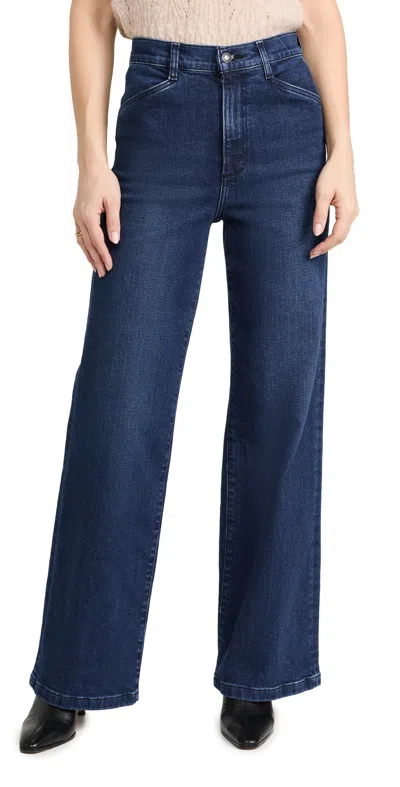 FAVORITE DAUGHTER THE MISCHA SUPER HIGH RISE WIDE LEG JEANS COLUMBIA