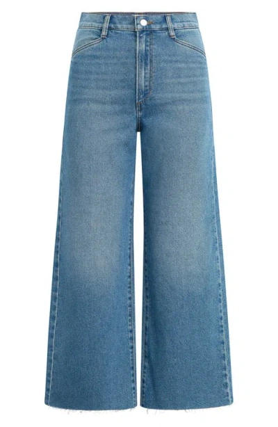 Favorite Daughter The Mischa Super High Waist Wide Leg Jean In Blue