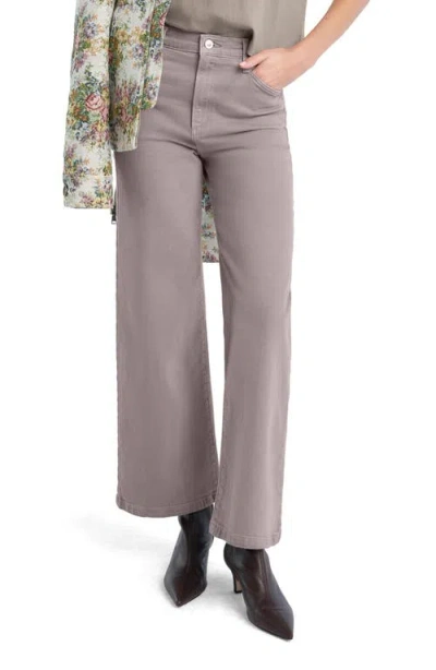 Favorite Daughter The Mischa Super High Waist Wide Leg Jeans In Gray