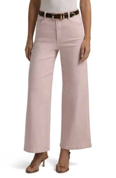 Favorite Daughter The Mischa Super High Waist Wide Leg Jeans In Pale Pink