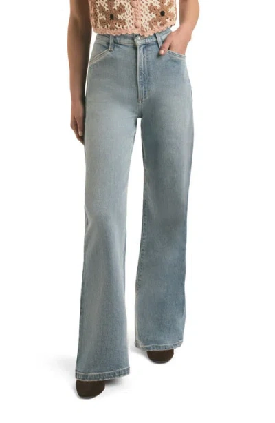 Favorite Daughter The Mischa Super High Waist Wide Leg Jeans In Tahoe