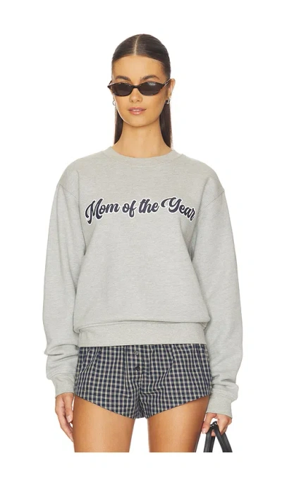 Favorite Daughter The Mom Of The Year Varsity Sweatshirt In Gray