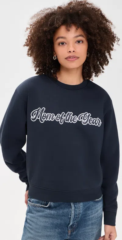 Favorite Daughter The Mom Of The Year Varsity Sweatshirt Navy In Blue