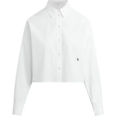 Favorite Daughter The Next Chapter Cropped Button-down Shirt In White