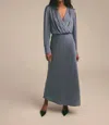 Favorite Daughter The Nita Long Sleeve Satin Maxi Dress