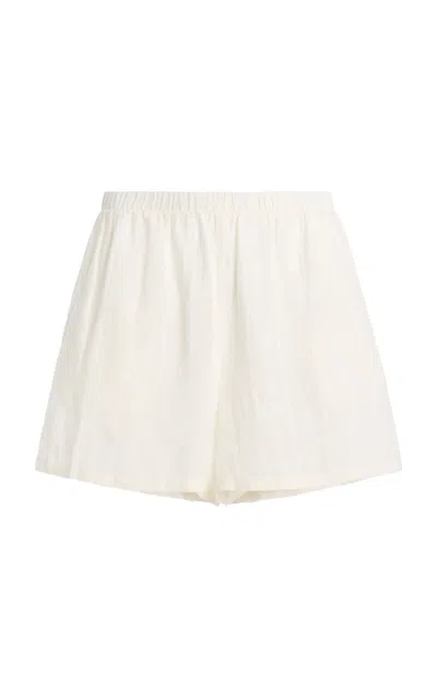 Favorite Daughter The Off Duty Linen Mini Shorts In White