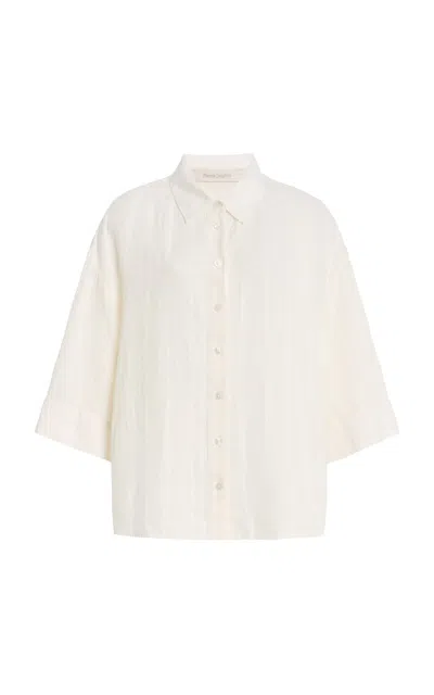 Favorite Daughter The Off Duty Linen Shirt In White