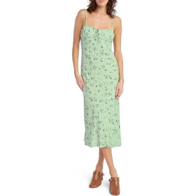 Favorite Daughter The One That Got Away Floral Crepe Dress In Green