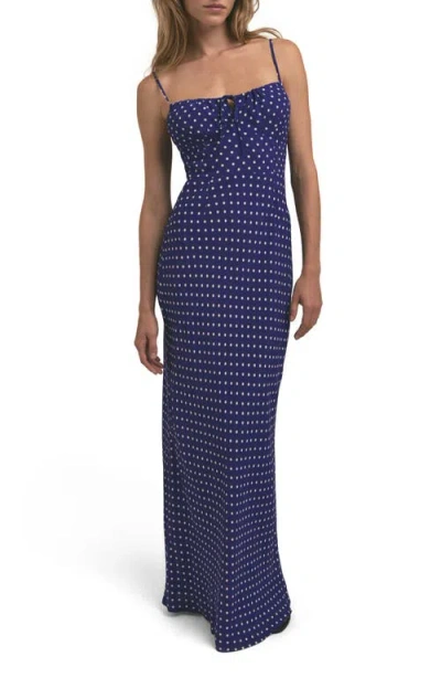Favorite Daughter The One That Got Away Floral Maxi Slipdress In Venetian Ditsy Dot
