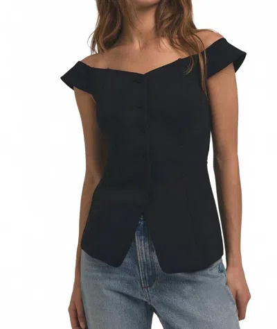 Favorite Daughter The One That I Want Off-shoulder Top In Black