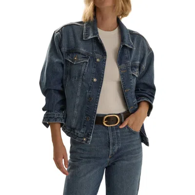 Favorite Daughter The Otto Boyfriend Denim Jacket In Blue