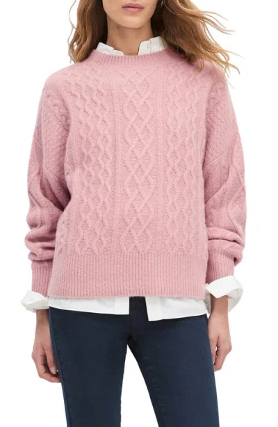 Favorite Daughter The Oversize Merino Wool & Cashmere Blend Sweater In Pink