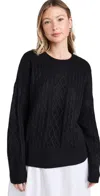 FAVORITE DAUGHTER THE OVERSIZED CABLE SWEATER BLACK