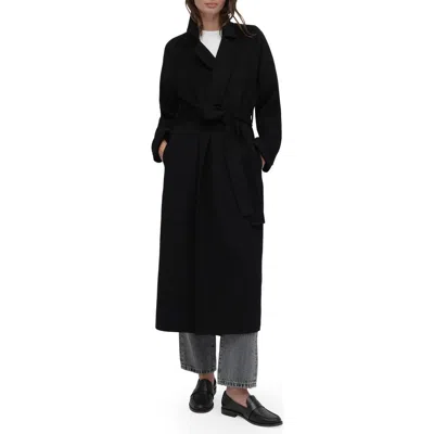 Favorite Daughter The Paola Wool Blend Coat In Black