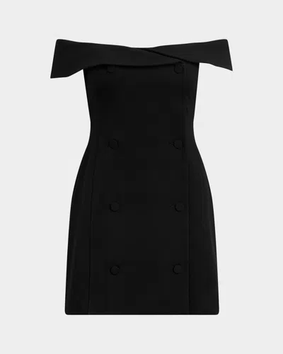 Favorite Daughter The Payback Off-shoulder Mini Dress In Black