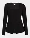 Favorite Daughter The Penelope Tailored Top In Black