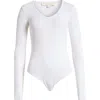 Favorite Daughter The Perfect Rib Bodysuit In Ivory