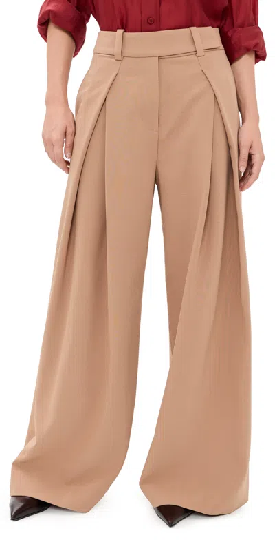 Favorite Daughter The Petite Pleats For Days Pants Camel In Neutral