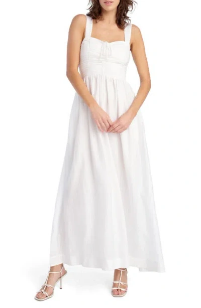 Favorite Daughter The Pretty Pintuck Sleeveless Maxi Dress In White