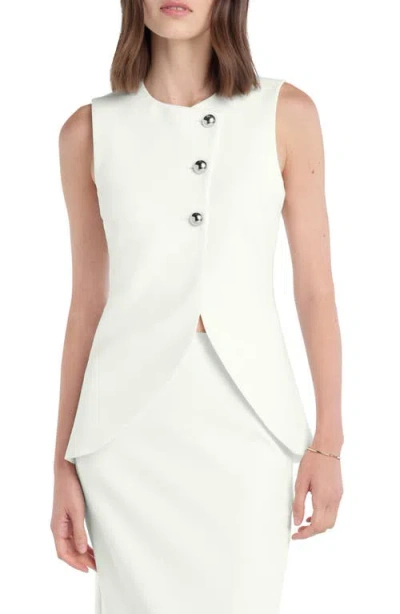 Favorite Daughter The Rachel Asymmetric Vest In White
